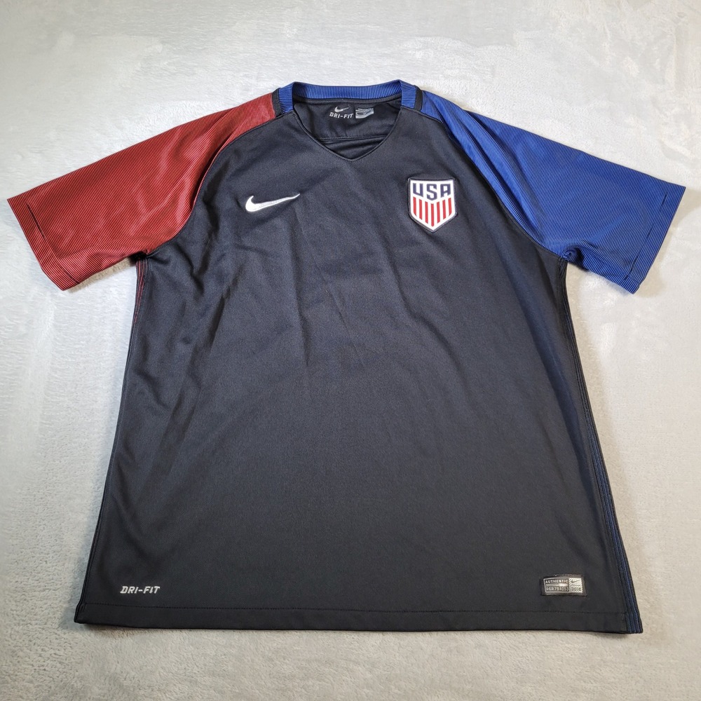 USA Soccer Jersey Mens XL Black 2016 US Soccer Federation Nike Dri-FIT Training